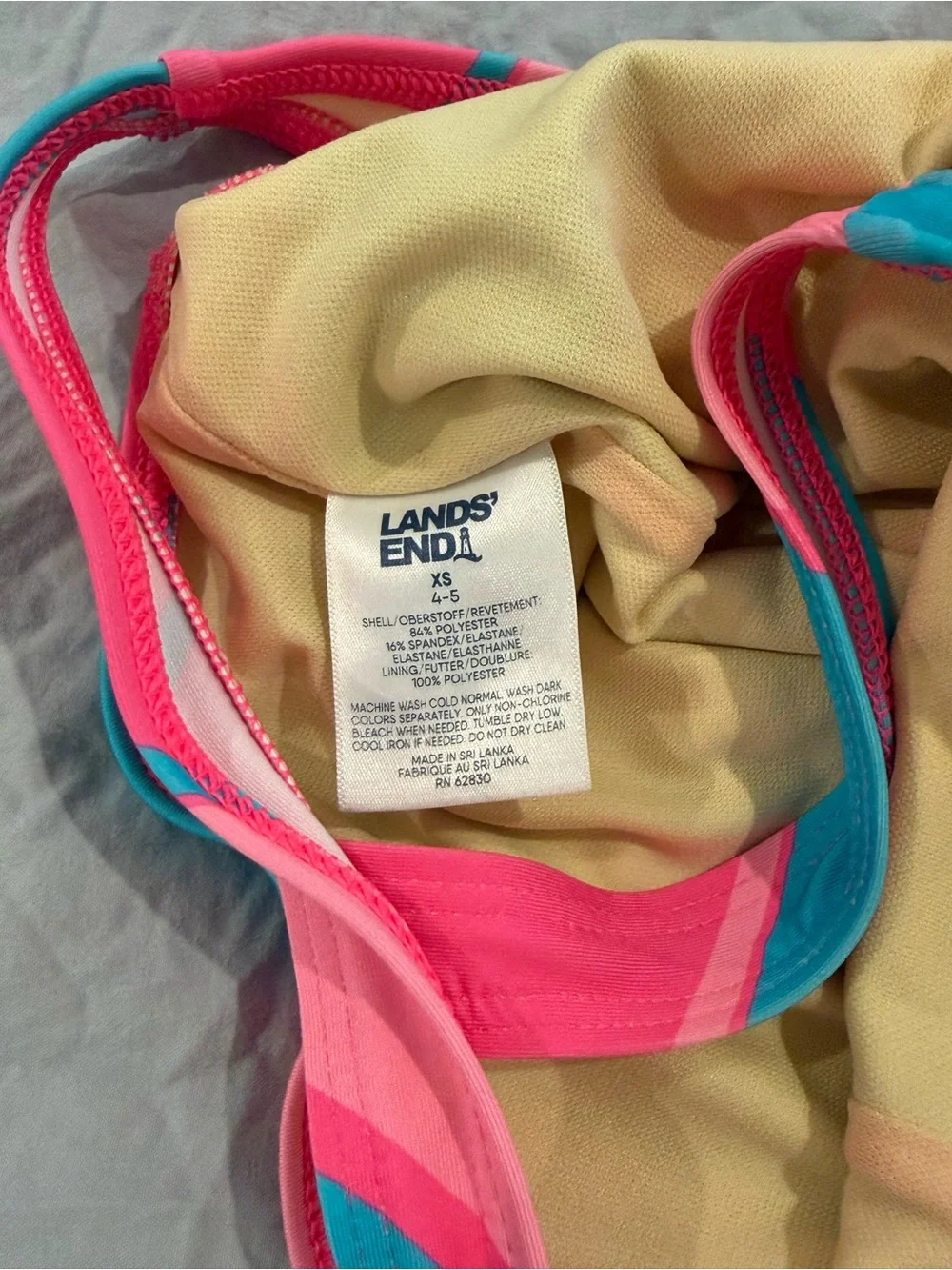 Lands End Girls Bathing suit Size XS 4-5